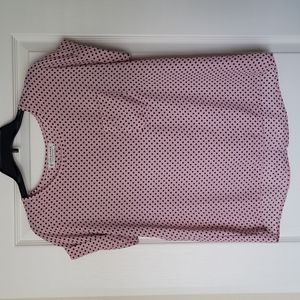 Pink with Black Polka Dot Top